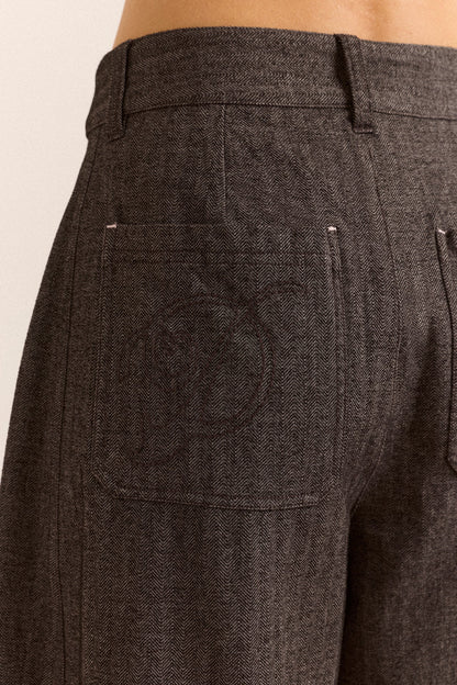 Pantalon Mara à chevrons gris - Damson Madder, photo 7