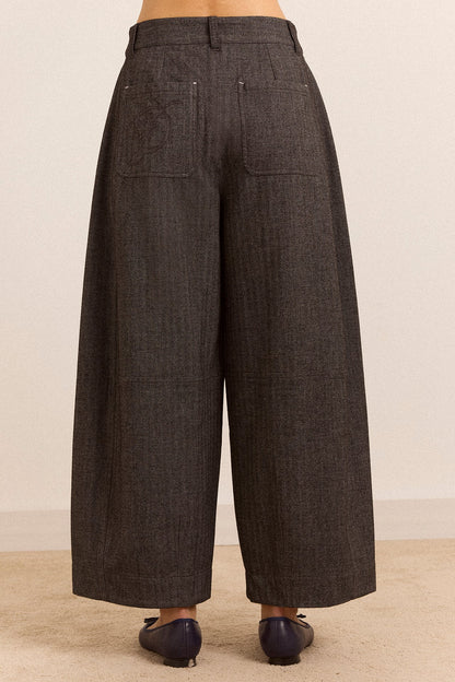 Pantalon Mara à chevrons gris - Damson Madder, photo 8