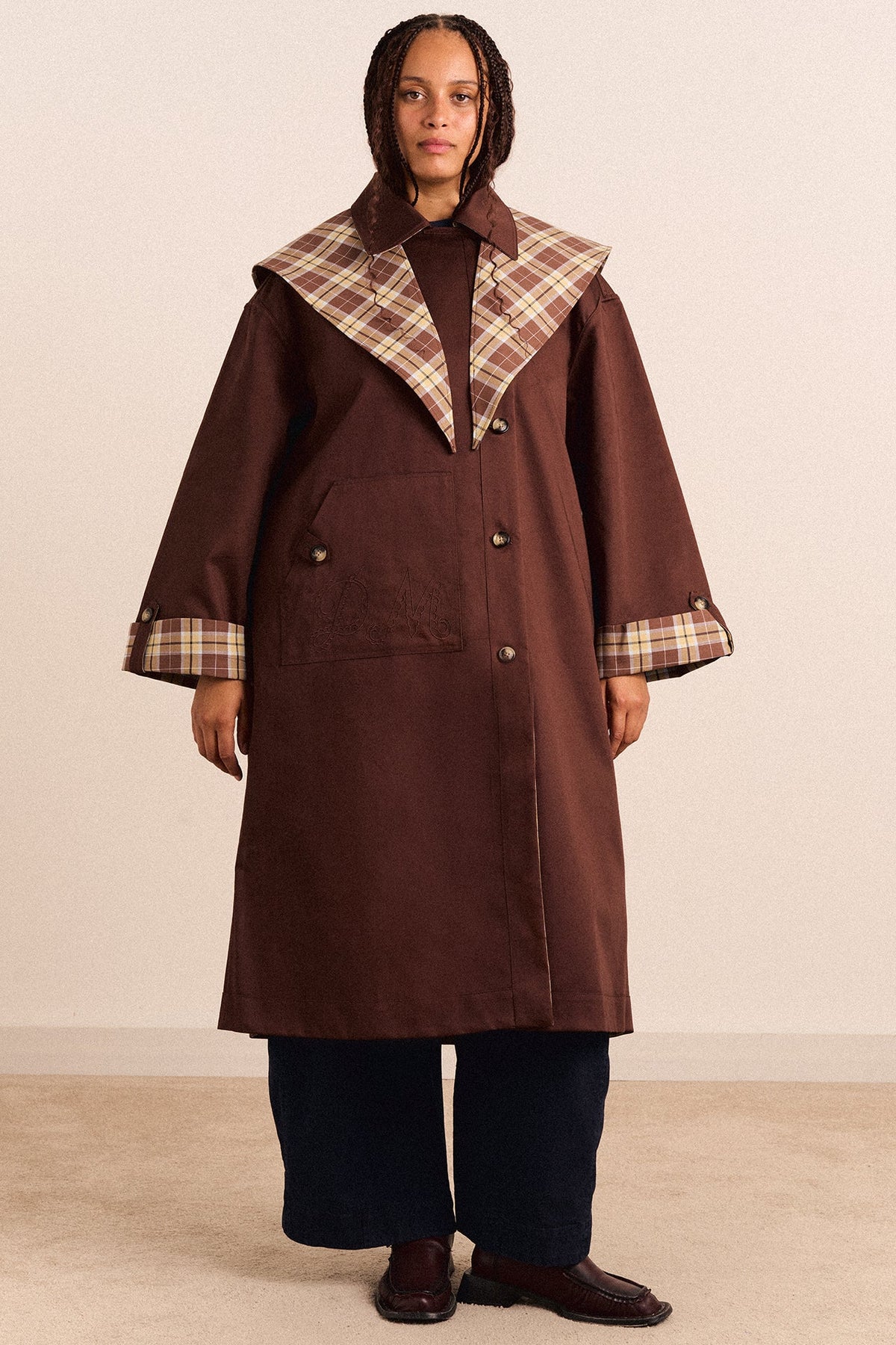 Trench réversible Jerry chocolat - Damson Madder, photo 6