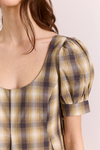 Robe Sabina Checks - Damson Madder