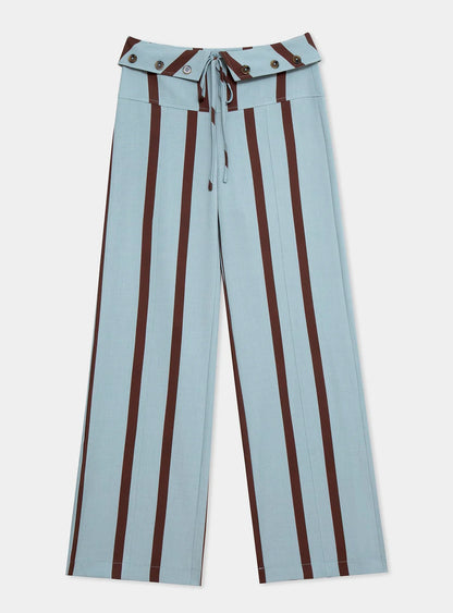 Pantalon Rayé Turquoise Tashi - Laagam