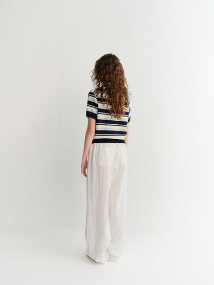 Pantalon Coton Lin Ivoire - Dunst