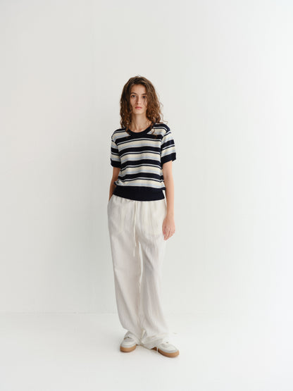 Pantalon Coton Lin Ivoire - Dunst