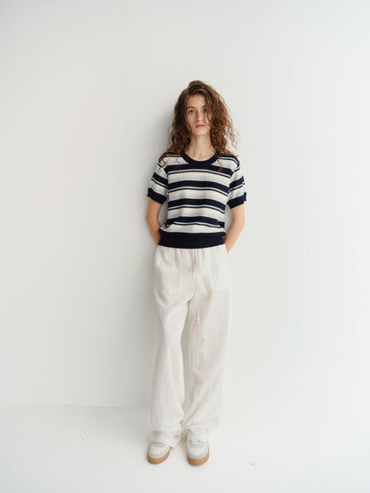 Pantalon Coton Lin Ivoire - Dunst