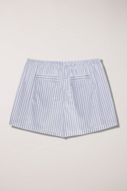 Mini Short Rayé Blanc Coton - Dunst