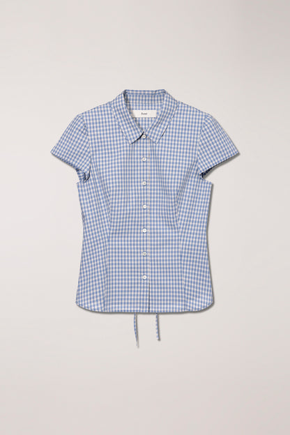 Chemisier Carreaux Bleu Blanc - Dunst