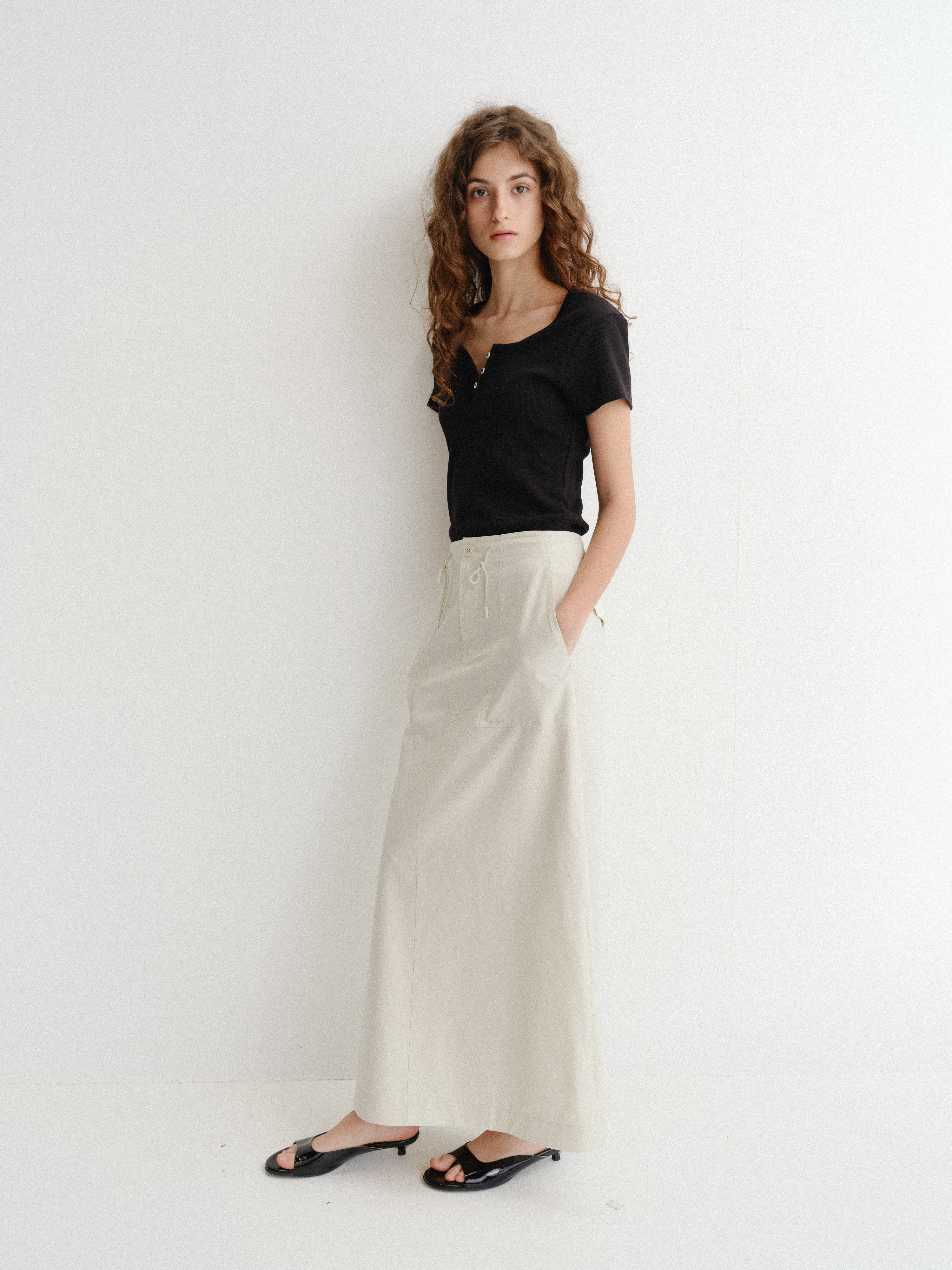 Maxi Jupe A-Line - Dunst