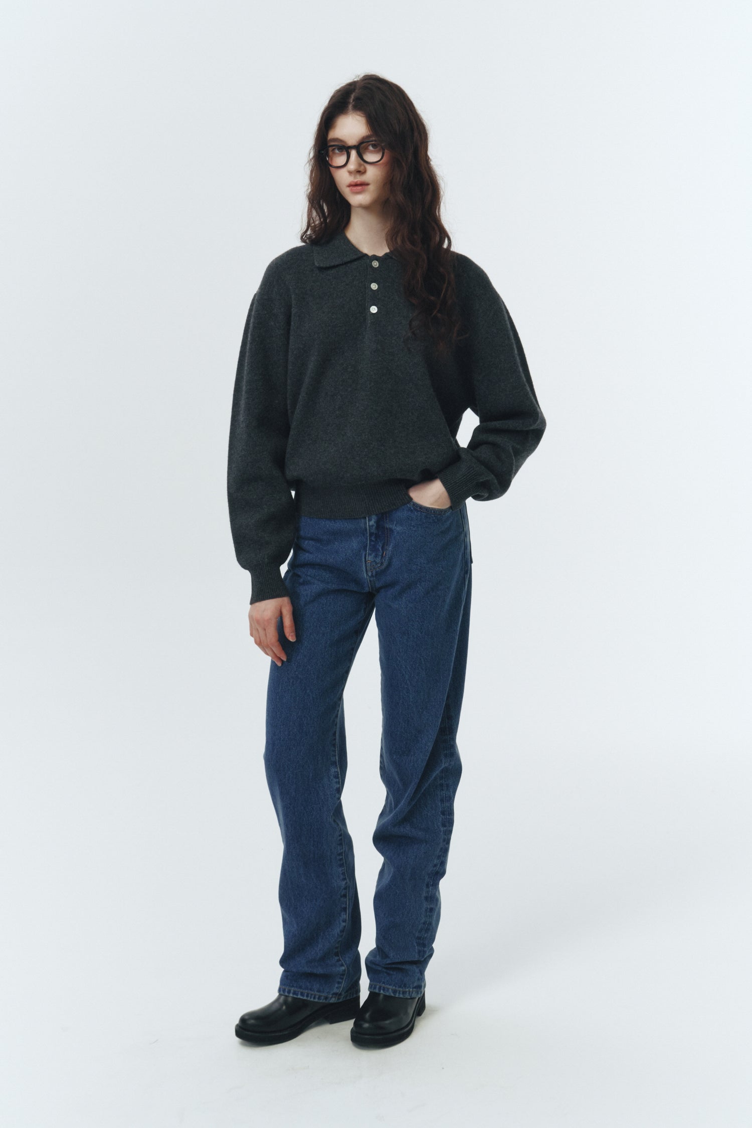 Polo Maille Cachemire Charcoal - Dunst