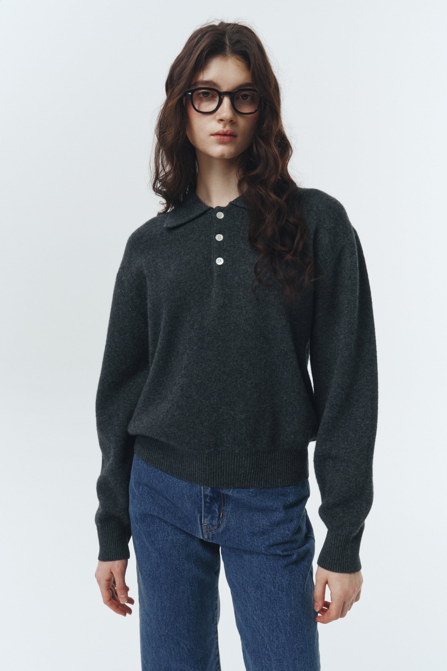 Polo Maille Cachemire Charcoal - Dunst