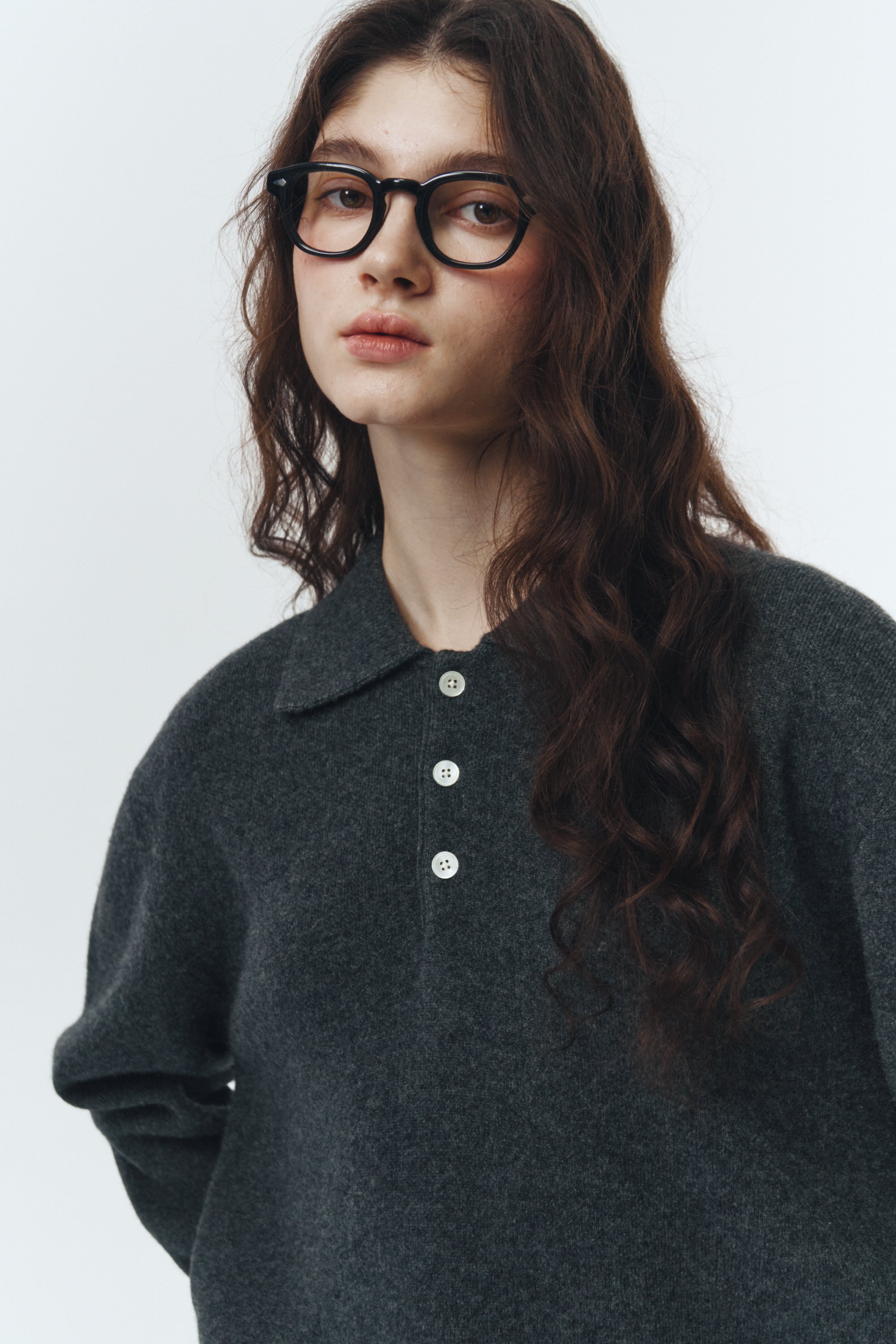 Polo Maille Cachemire Charcoal - Dunst