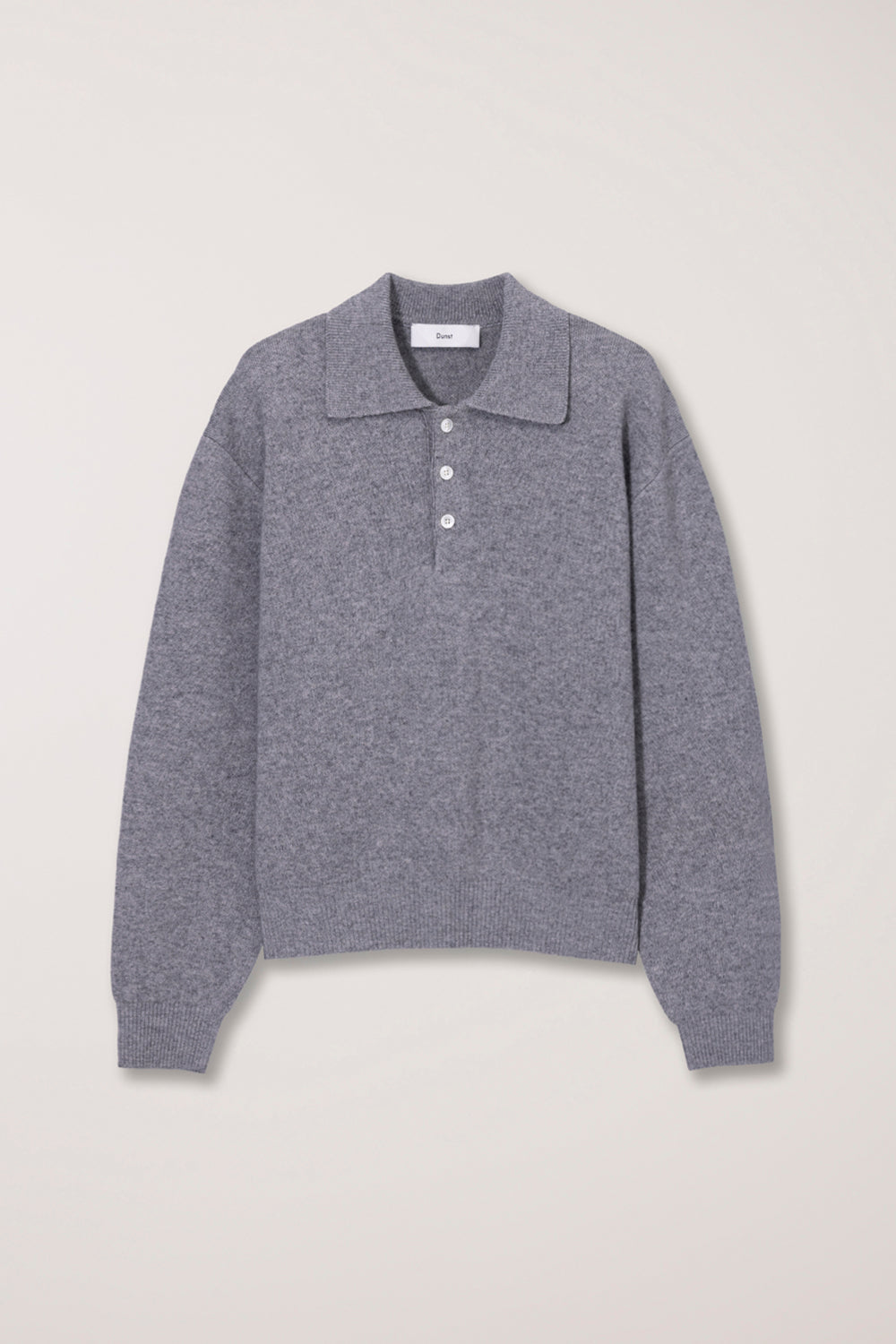 Polo Maille Cachemire Gris Mélangé - Dunst