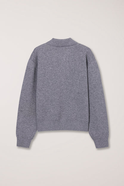 Polo Maille Cachemire Gris Mélangé - Dunst