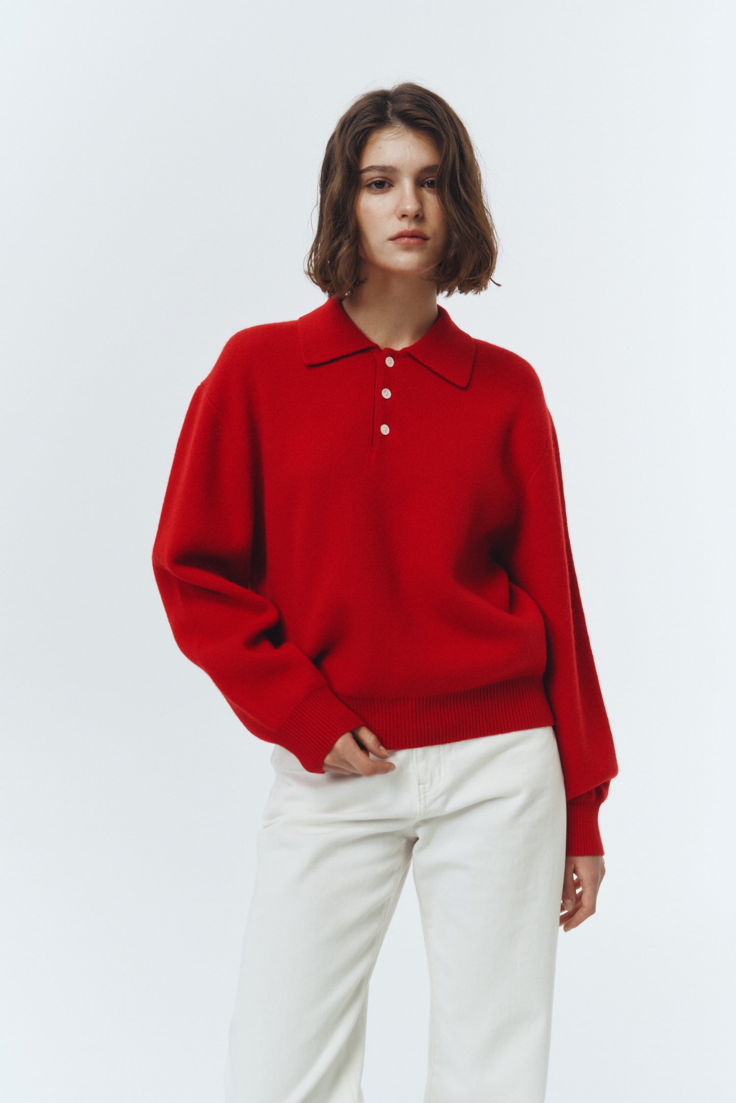 Polo Maille Cachemire Rouge - Dunst