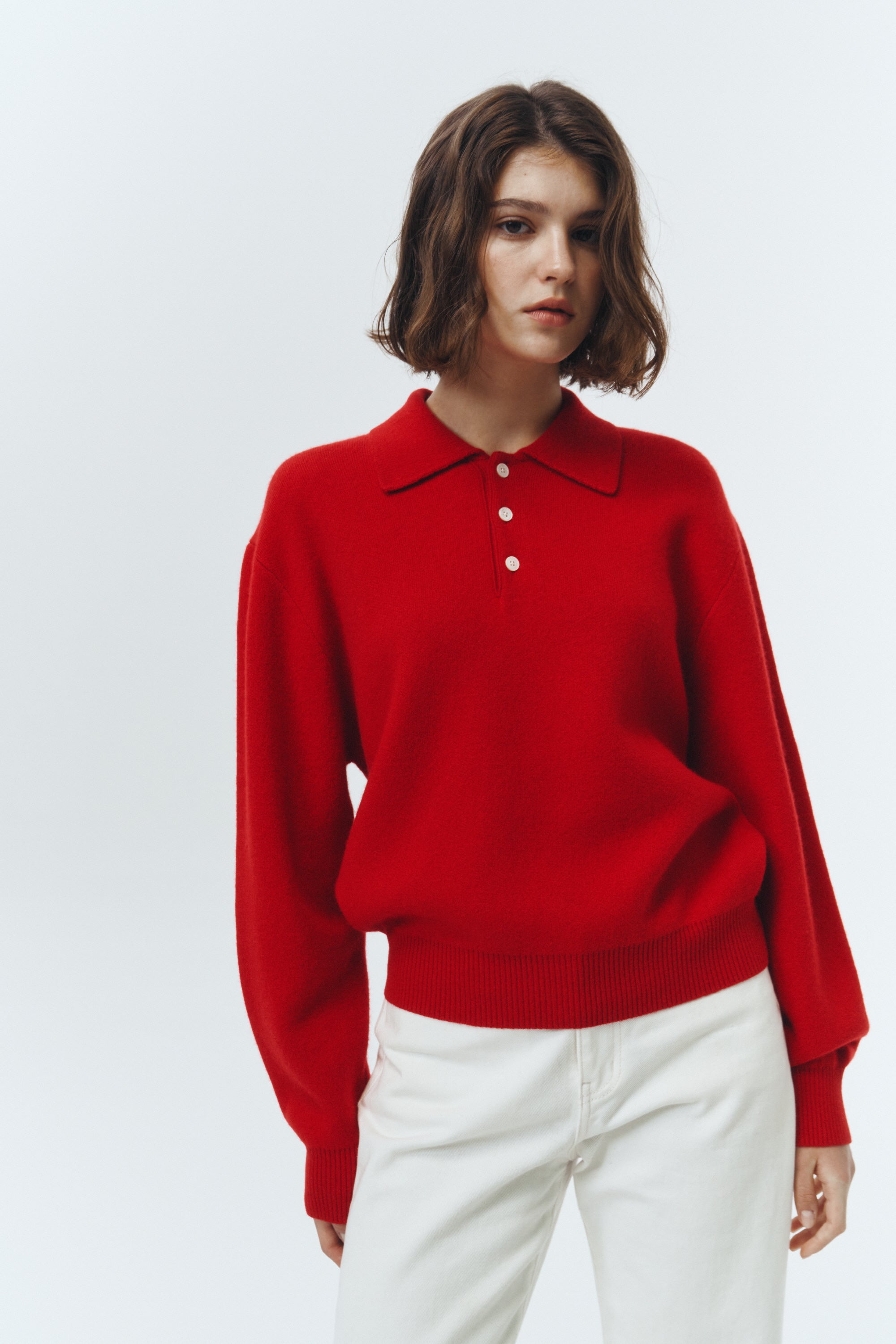 Polo Maille Cachemire Rouge - Dunst