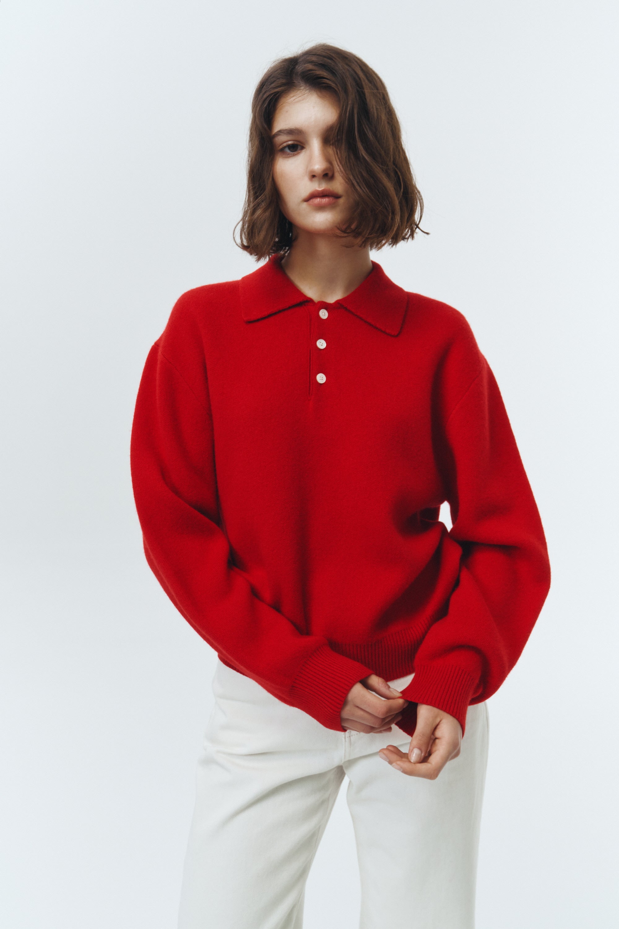Polo Maille Cachemire Rouge - Dunst