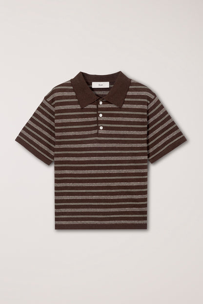 Polo Rayé Coton Lin - Dunst