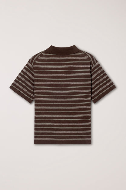 Polo Rayé Coton Lin - Dunst