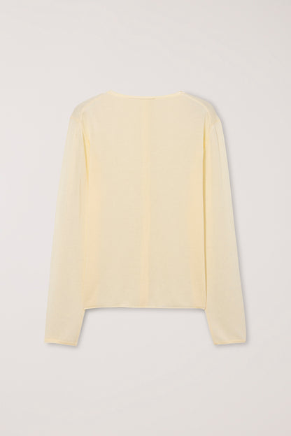 Cardigan Léger Jaune Pâle - Dunst