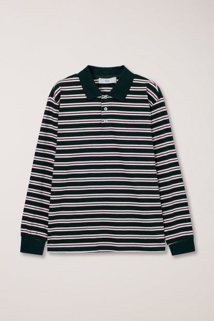 Polo Rayé Vert Foncé - Dunst