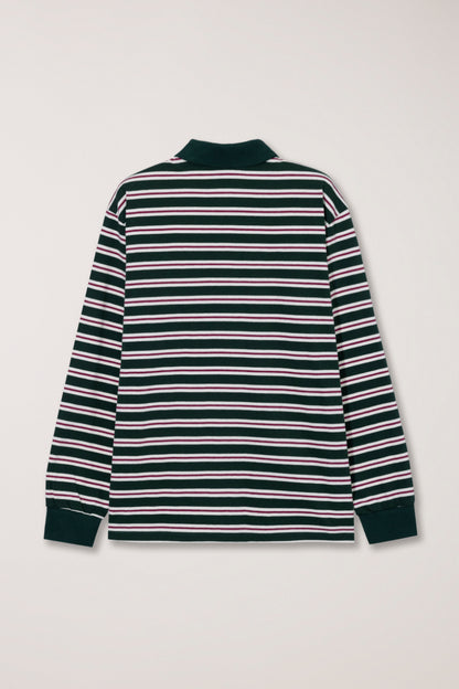 Polo Rayé Vert Foncé - Dunst