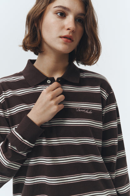 Polo Rayé Marron - Dunst