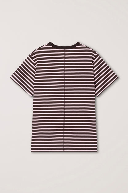 T-shirt Rayé Marron Rose - Dunst