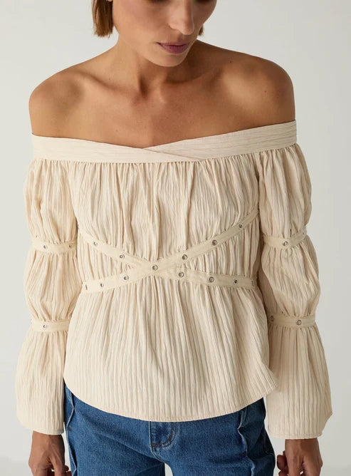 Blouse Addison Écru - Laagam