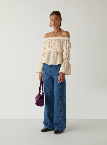 Blouse Addison Écru - Laagam