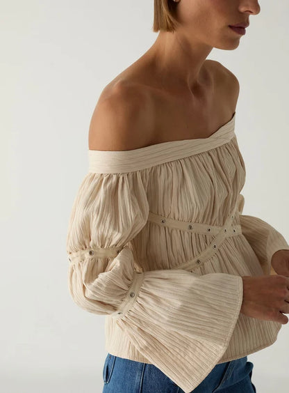 Blouse Addison Écru - Laagam
