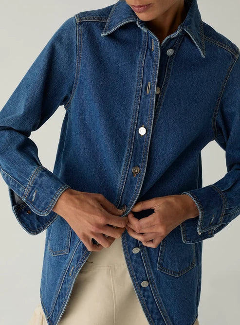 Chemise No Boyfriend  Denim - Laagam