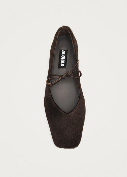 Ballerines en Cuir Souple Marron - Alohas