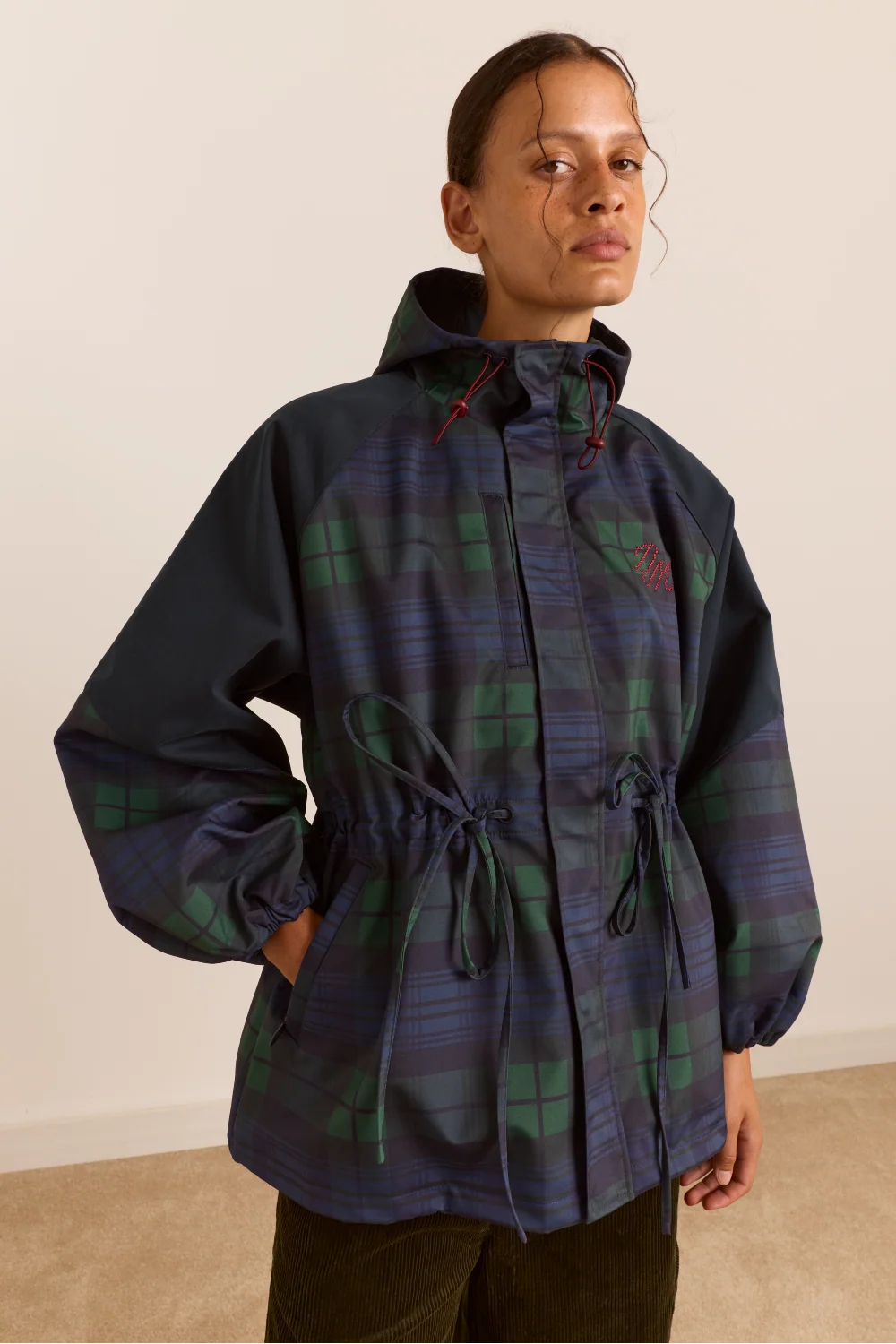 Imperméable Liu Carreaux Navy - Damson Madder