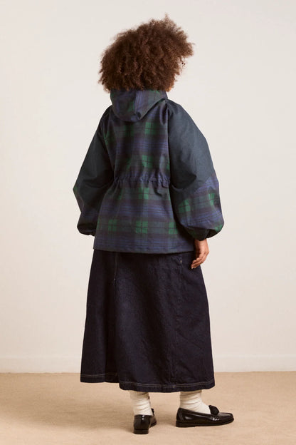 Imperméable Liu Carreaux Navy - Damson Madder