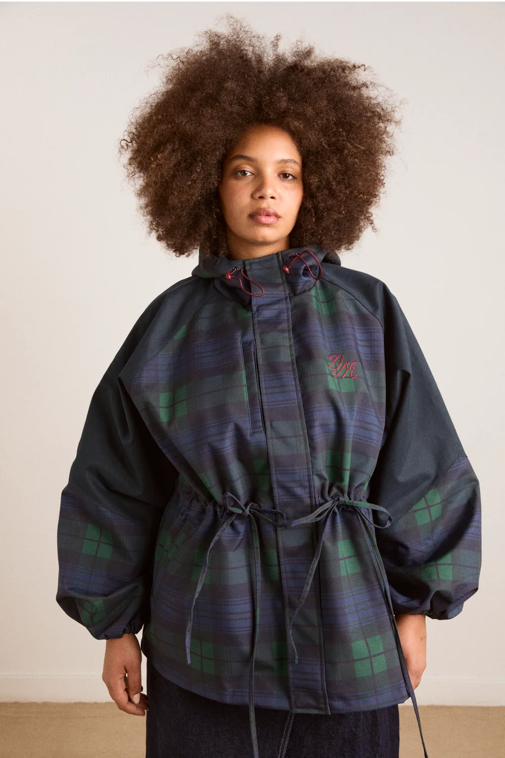 Imperméable Liu Carreaux Navy - Damson Madder