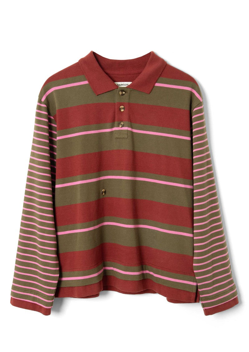 Polo Noah Rose et Vert Olive - Damson Madder