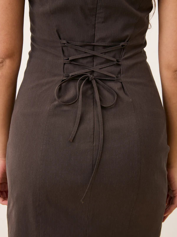 Robe Alberta Marron - Rouje