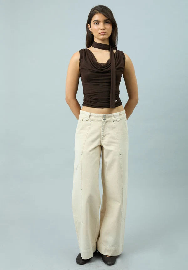 Top Drapé Marron - House Of Sunny