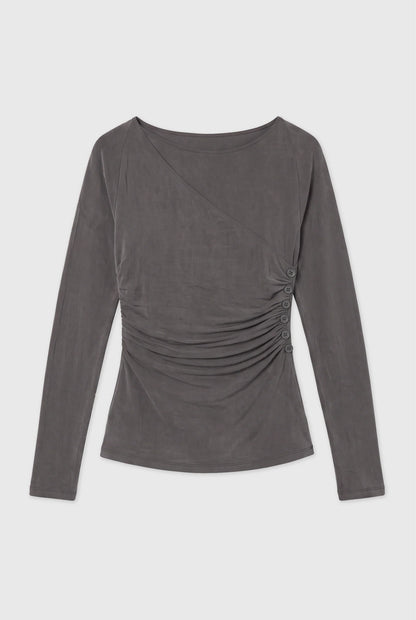 Top Kylie Cupro Wrap - Peachy Den