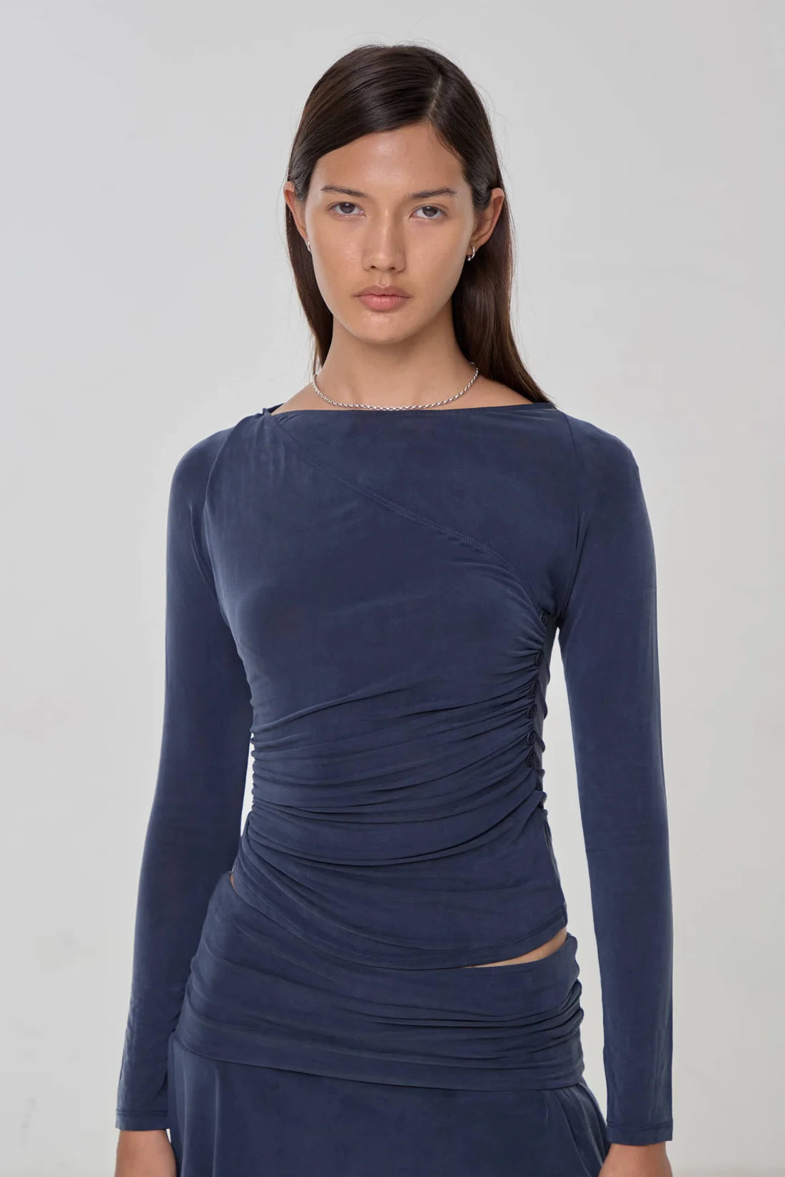 Top Kylie Cupro Wrap - Peachy Den