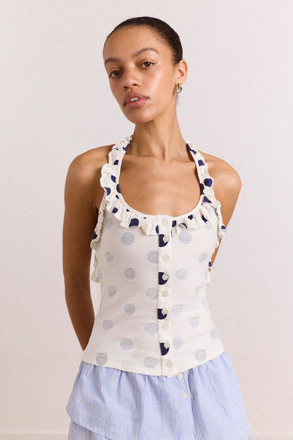 Top Zazie Polka Dots - Damson Madder