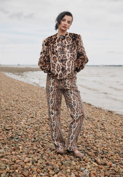 Pantalon Jessie Denim Leopard - House of Sunny