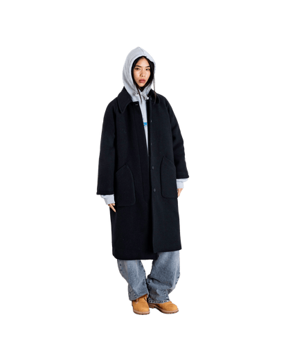 Manteau long Brenna noir - Woodbird, photo 2