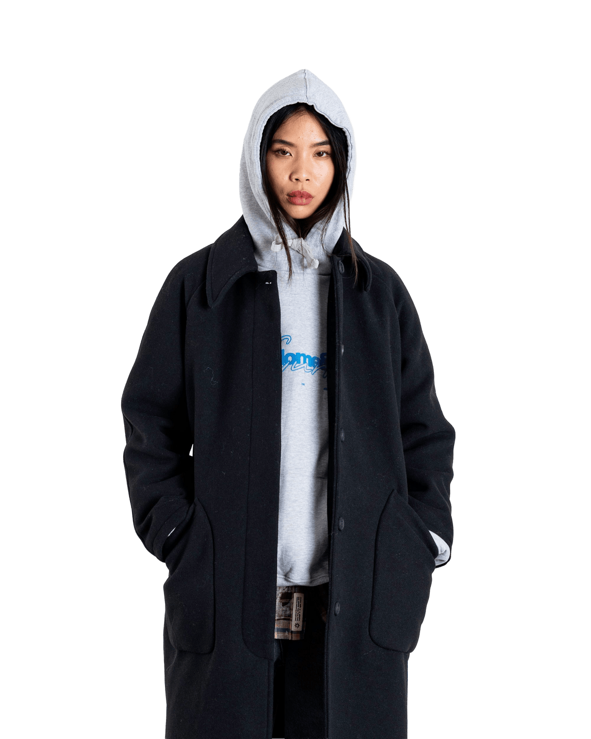 Manteau long Brenna noir - Woodbird, photo 4