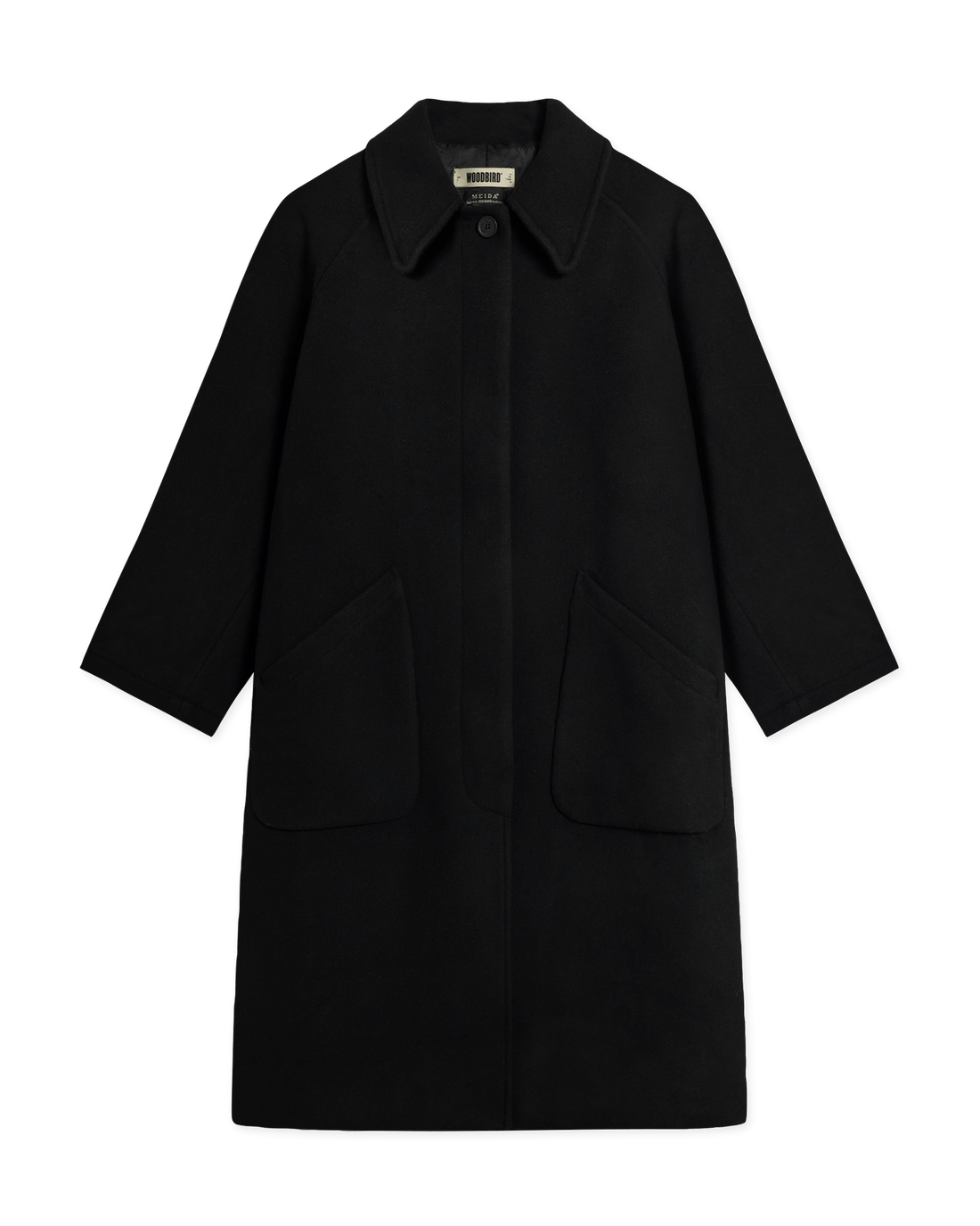 Manteau long Brenna noir - Woodbird