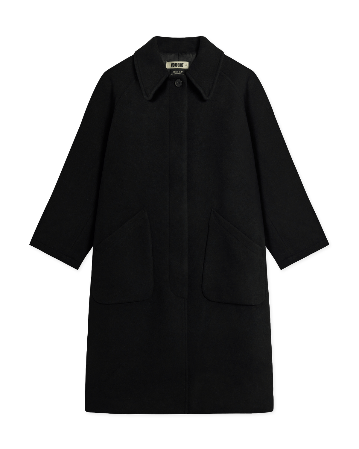Manteau long Brenna noir - Woodbird