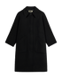 Manteau long Brenna noir - Woodbird