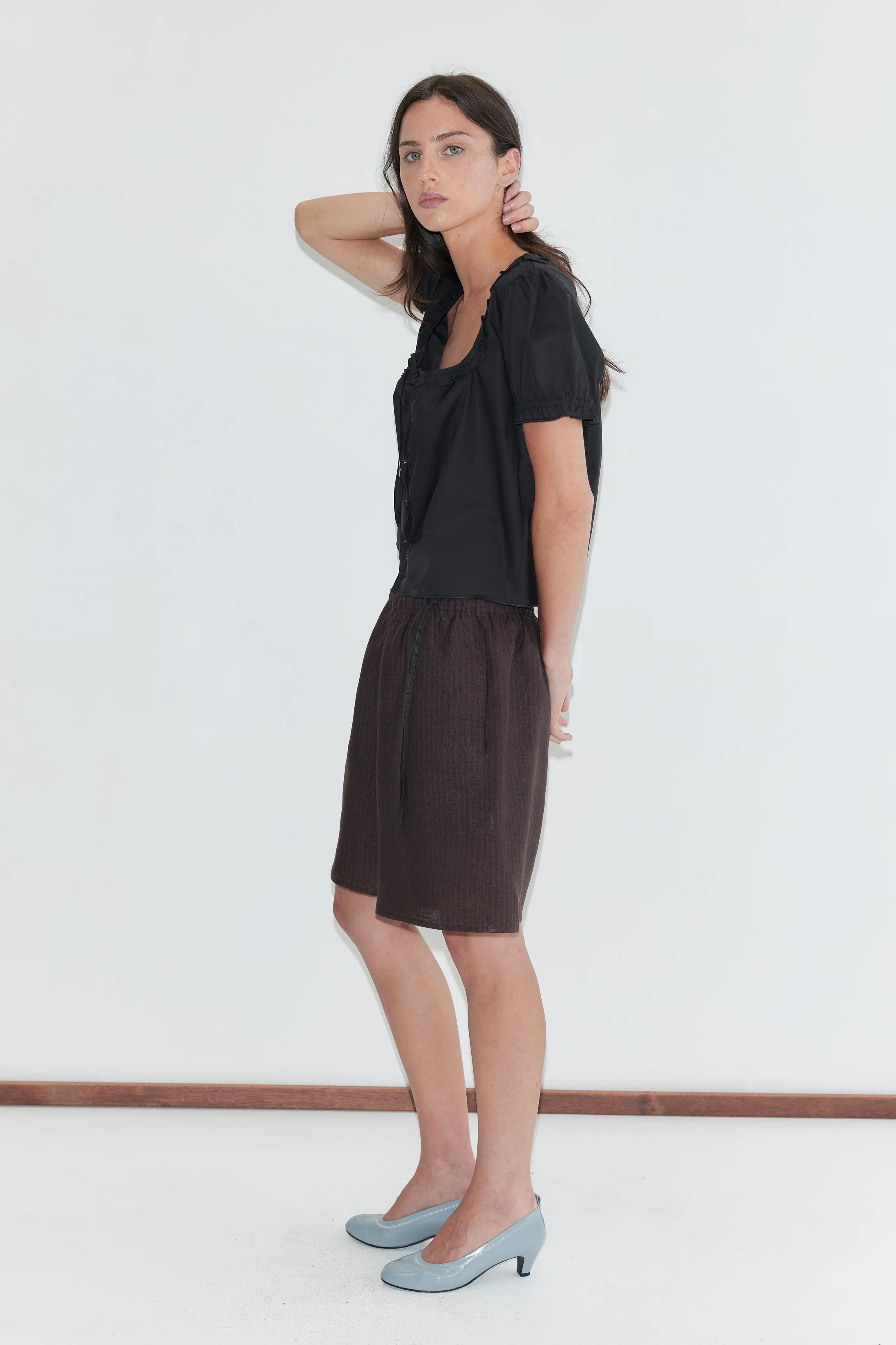 Blouse Coton Noire - Deiji Studio