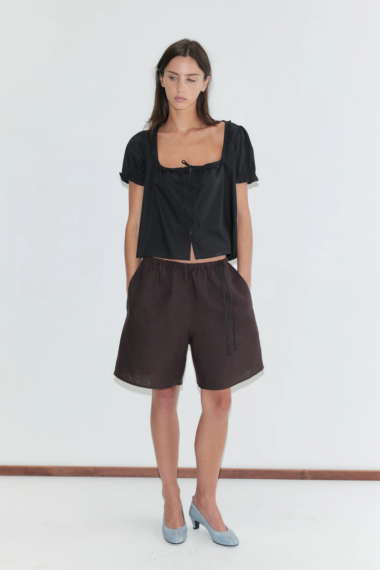 Blouse Coton Noire - Deiji Studio