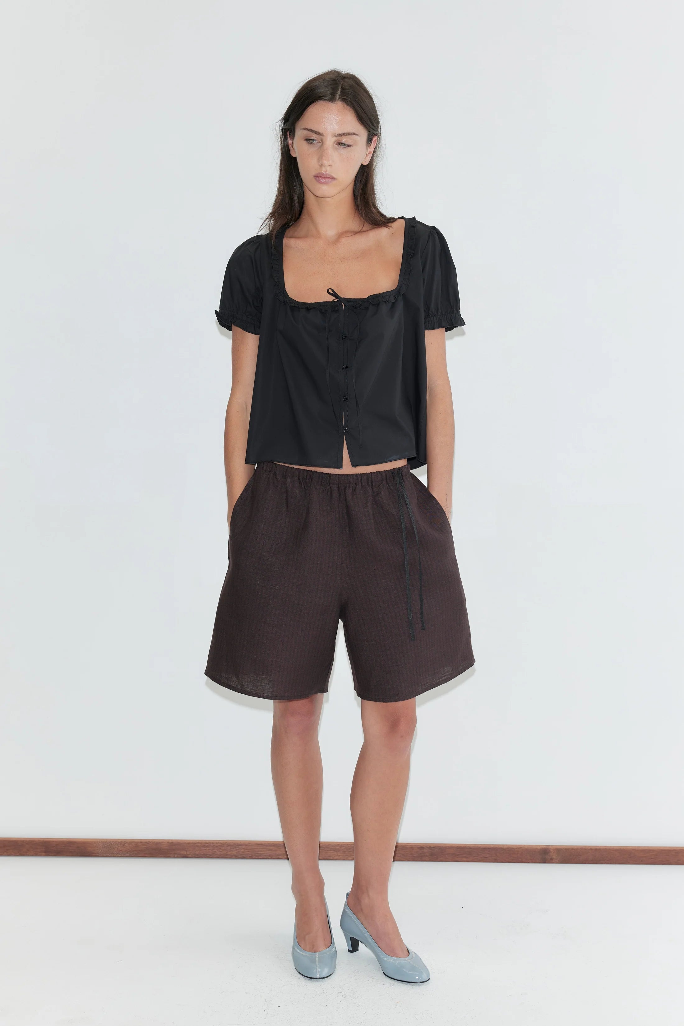 Blouse Coton Noire - Deiji Studio