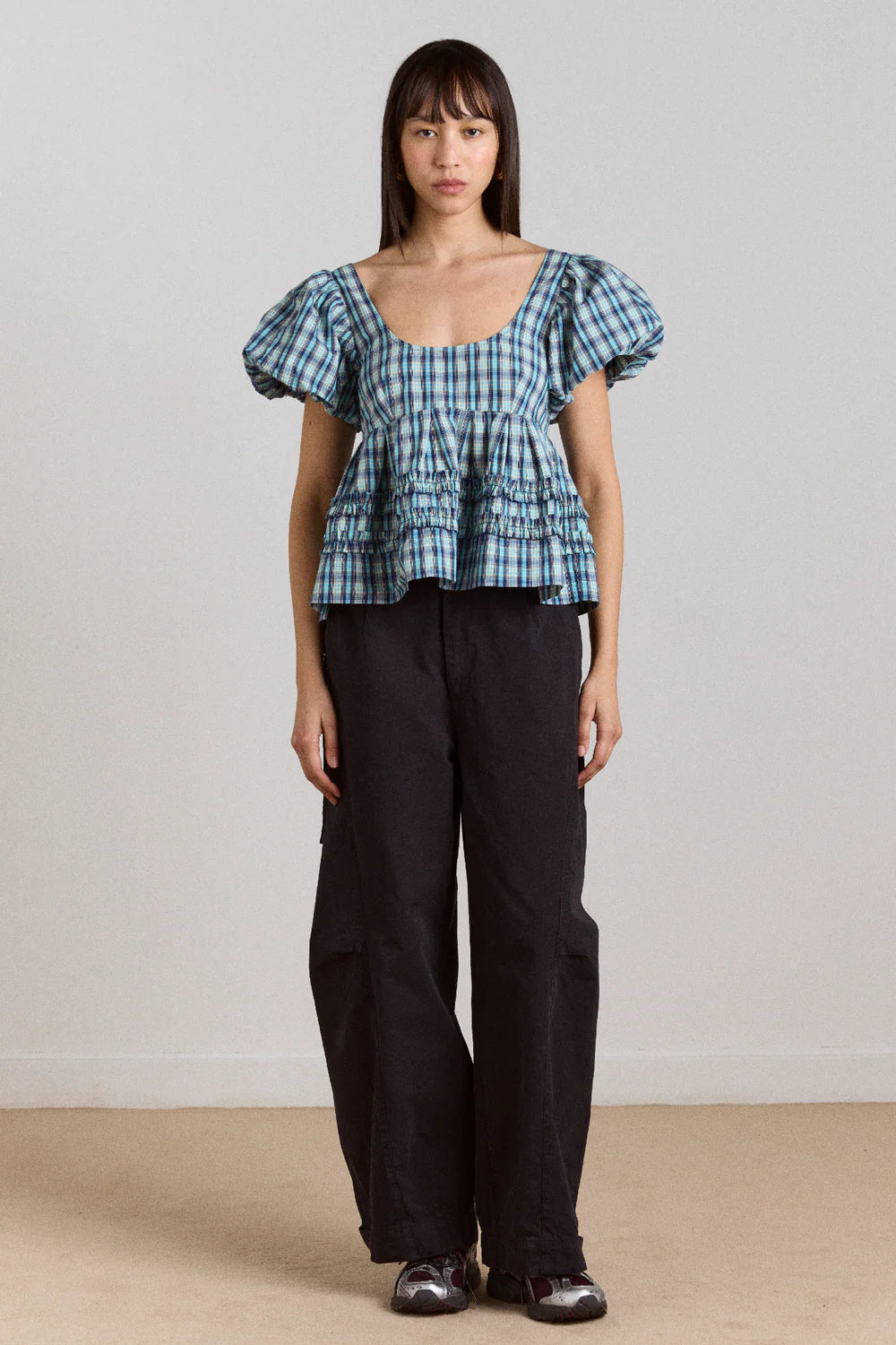 Blouse Summer Joy Carreaux - Damson Madder